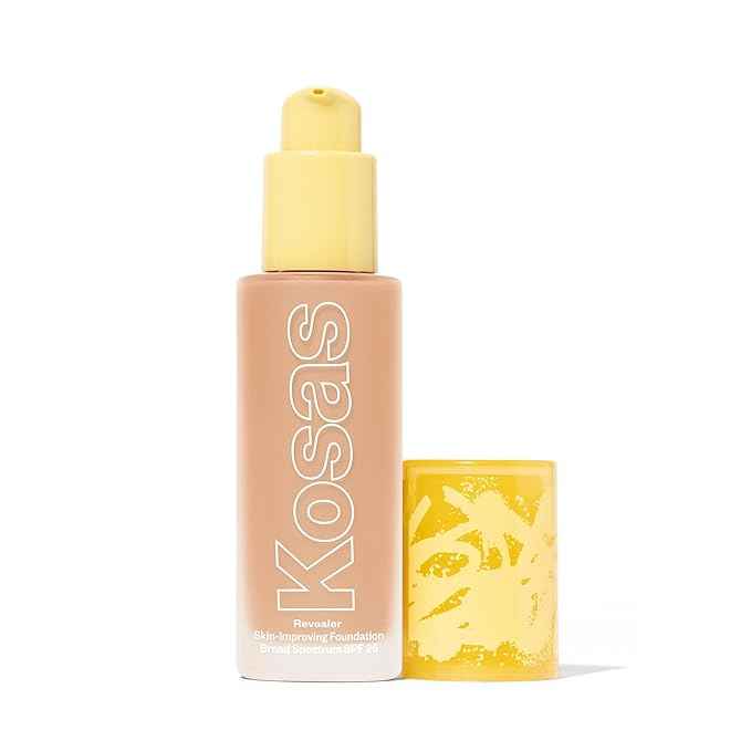 Kosas Revealer Liquid Foundation SPF 25 – Medium Buildable Coverage, Hydrating Natural Glow Finish, Light Cool 150