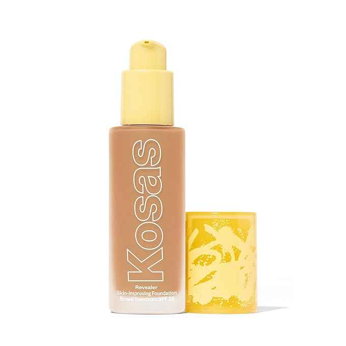 Kosas Revealer Liquid Foundation SPF 25 – Medium Buildable Coverage, Hydrating Natural Glow Finish, Medium Neutral 220
