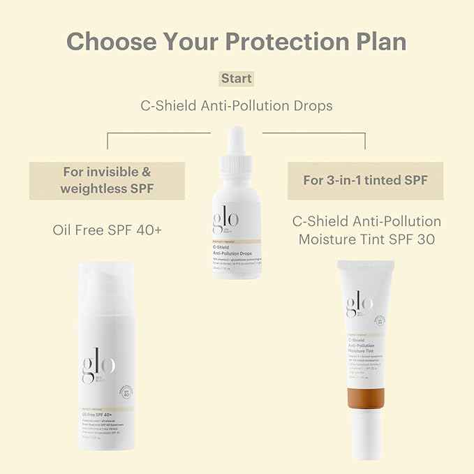 Glo Skin Beauty C-Shield Anti-Pollution Moisture Tint SPF 30, 8N-Dark – Tinted Moisturizer with SPF, Lightweight Tinted Sunscreen for Face, Vitamin C & Squalane, Dewy Sheer Coverage, All Skin Types