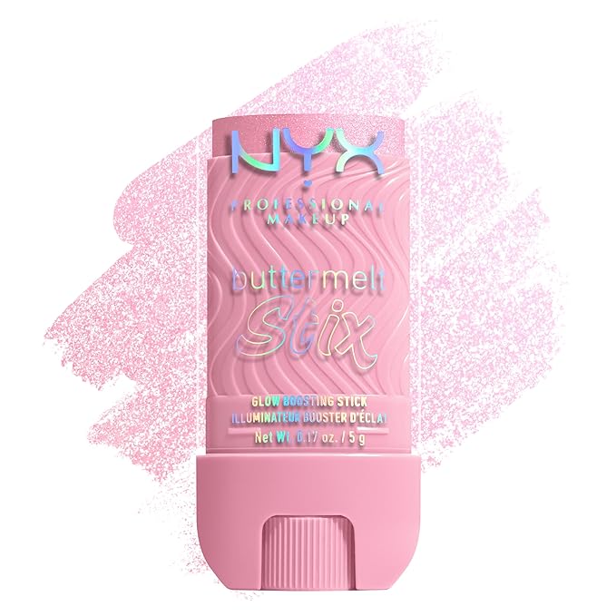 NYX PROFESSIONAL MAKEUP Buttermelt Glaze Stix, Non-Greasy Highlighter Stick With Up To 8HR Make Up Wear - 04 My Melt Era (Pink)